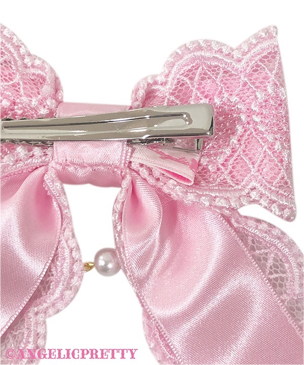 Omekashi Pearl Ribbon Clip Set - Pink