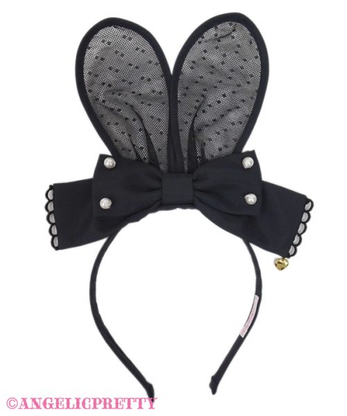 Oshama Bunny Headbow - Black