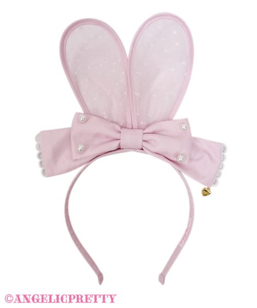 Oshama Bunny Headbow - Pink