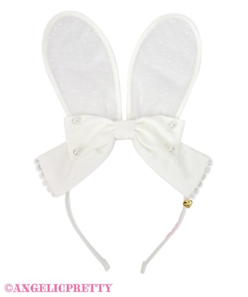 Oshama Bunny Headbow - White
