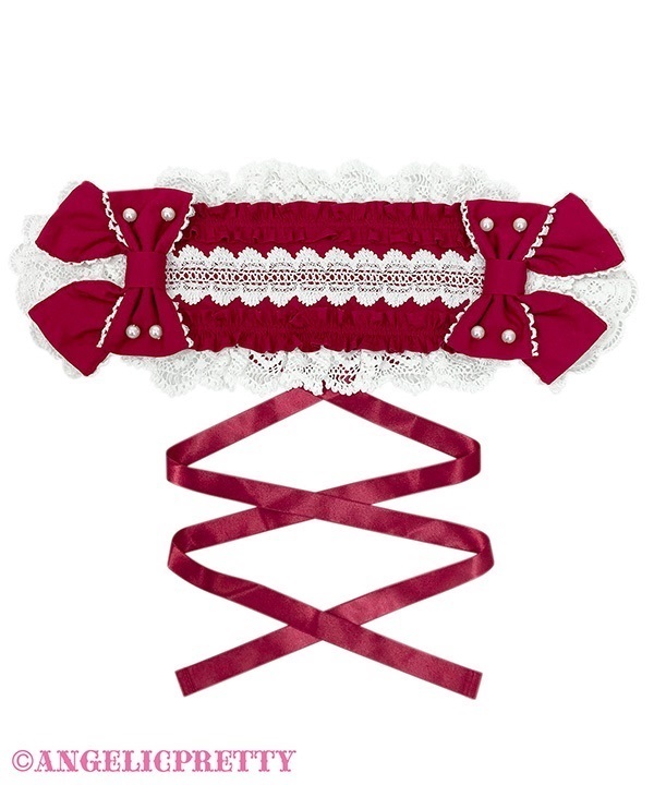 Oshama Frill Headdress - Wine