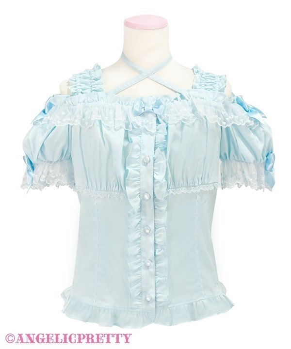 Oshama Shirring Blouse - Sax