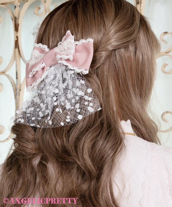 Oyobare Ribbon Barrette - Pink