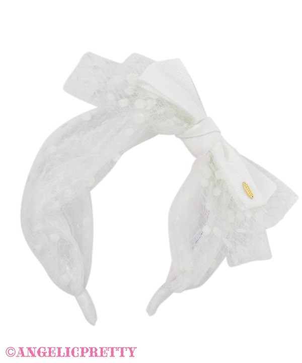 Oyobare Ribbon Headbow - White