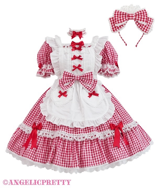 Parlor Doll One Piece Set - Red
