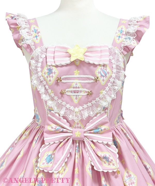 Pastel Toys Theater Heart Jumperskirt - Pink [262PJ08-020727-pk