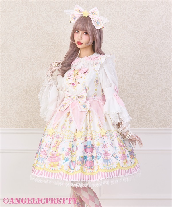 Angelic Pretty Pastel Toys Theater ペプラム Pastel Toys Theater Peplum - White [262G08-090538-wh] - $150.00