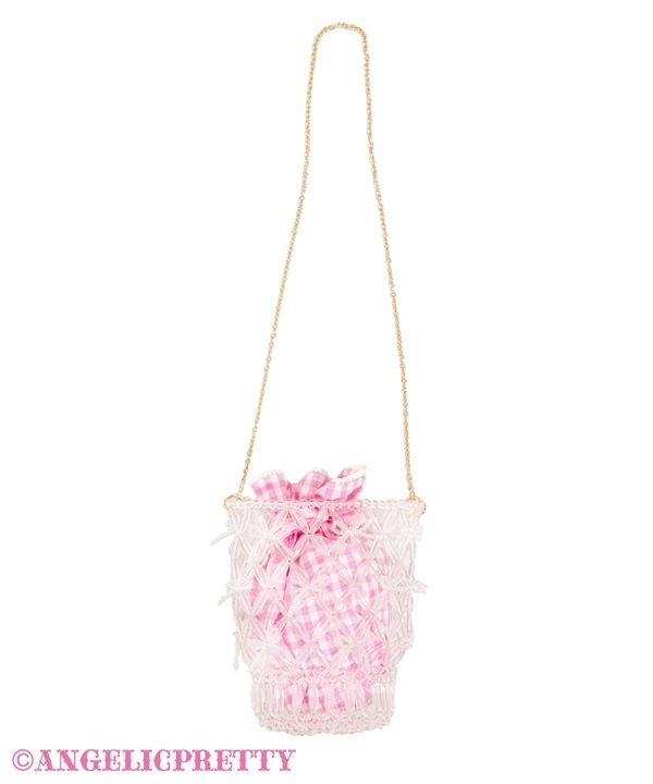 Petit Ribbon Beaded Bag - Pink