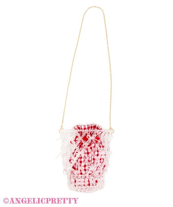 Petit Ribbon Beaded Bag - Red