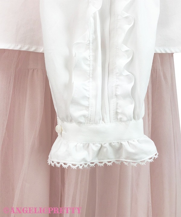Picot Frill Blouse - White