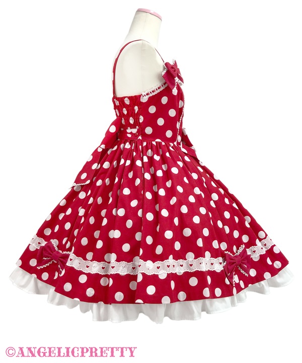 Polka Dot Jumperskirt - Navy
