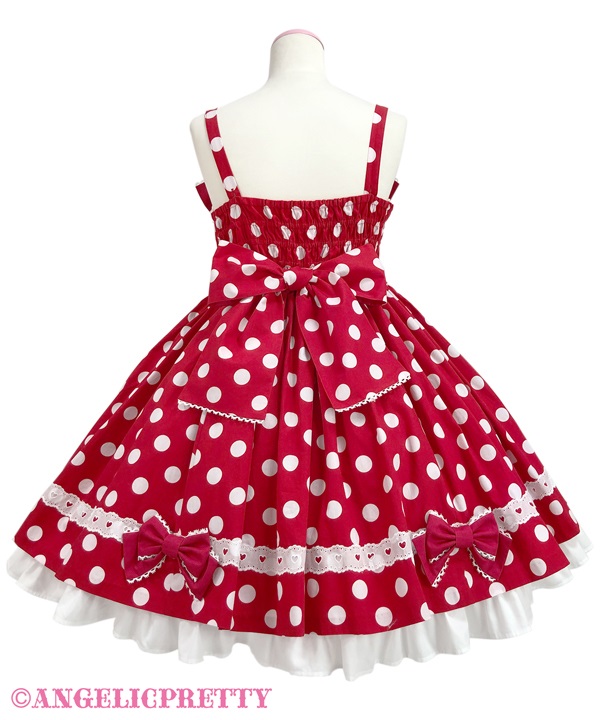 Polka Dot Jumperskirt - Navy