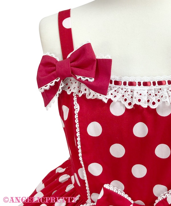 Polka Dot Jumperskirt - Navy