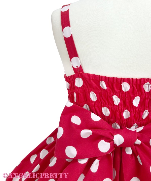Polka Dot Jumperskirt - Navy