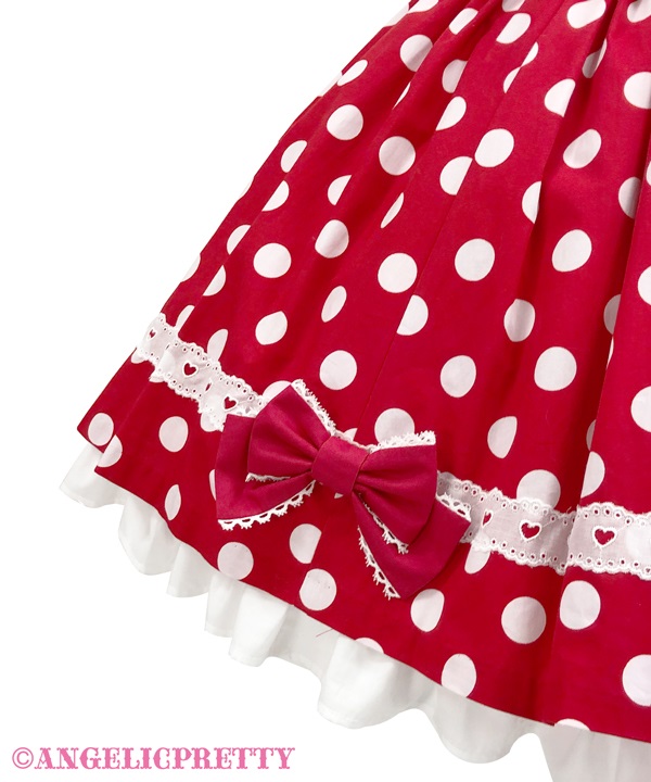 Polka Dot Jumperskirt - Navy