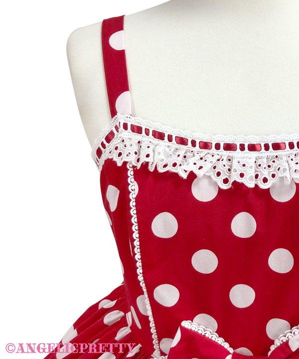 Polka Dot Jumperskirt - Navy