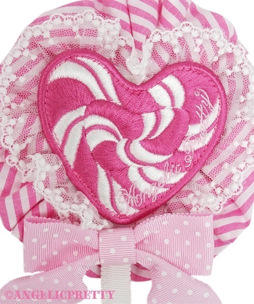 POP Heart Lollipop Brooch - Black - Click Image to Close