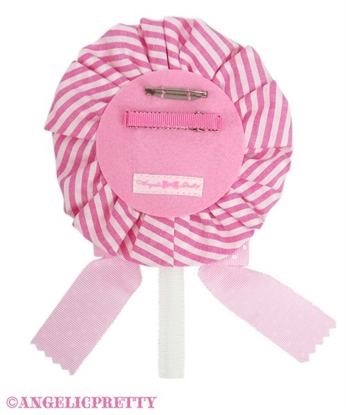 POP Heart Lollipop Brooch - Pink - Click Image to Close