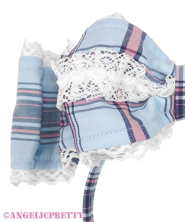 Pretty Kururin Headbow (Tartan) - Pink