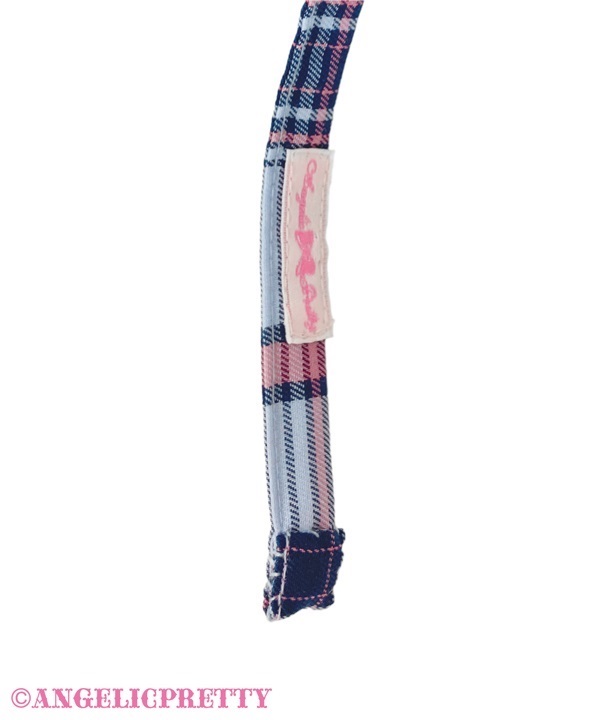 Pretty Kururin Headbow (Tartan) - Pink