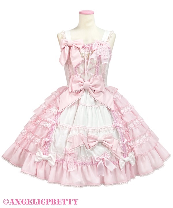 Princess in Love Jumperskirt - White x Pink