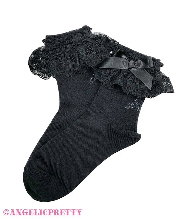 Princess Logo Crew Socks - Black