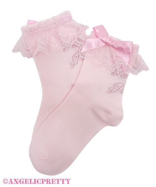 Princess Logo Crew Socks - Pink x Pink