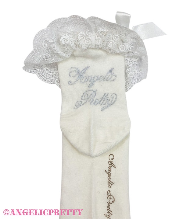 Princess Logo Crew Socks - White x Pink