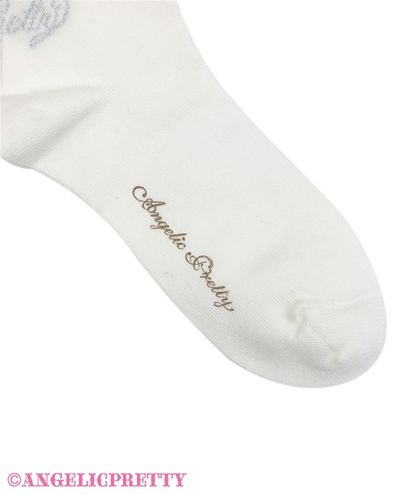 Princess Logo Crew Socks - White