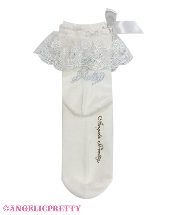 Princess Logo Crew Socks - White