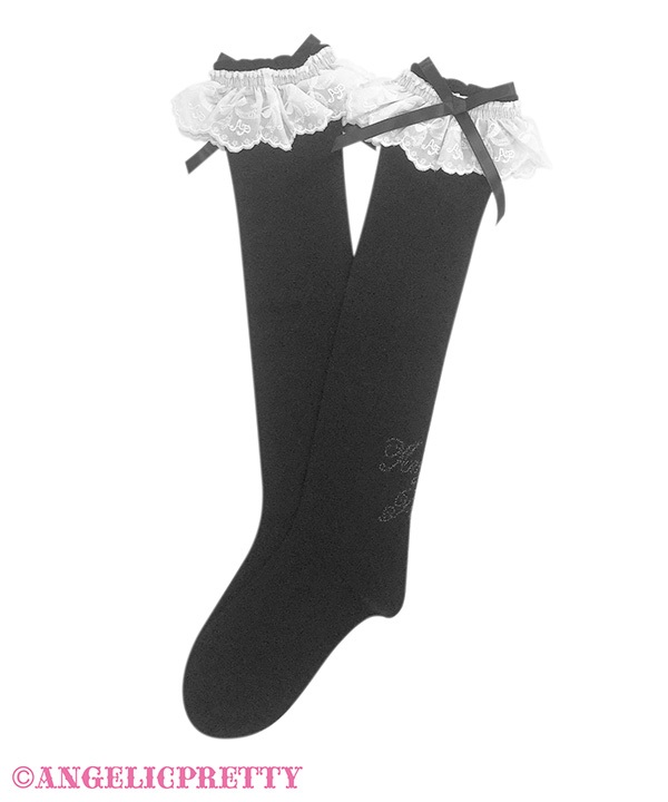 Princess Logo High Socks - Black