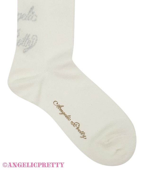 Princess Logo Over Knee - White x Pink