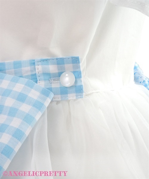 Puff Gingham One Piece - White