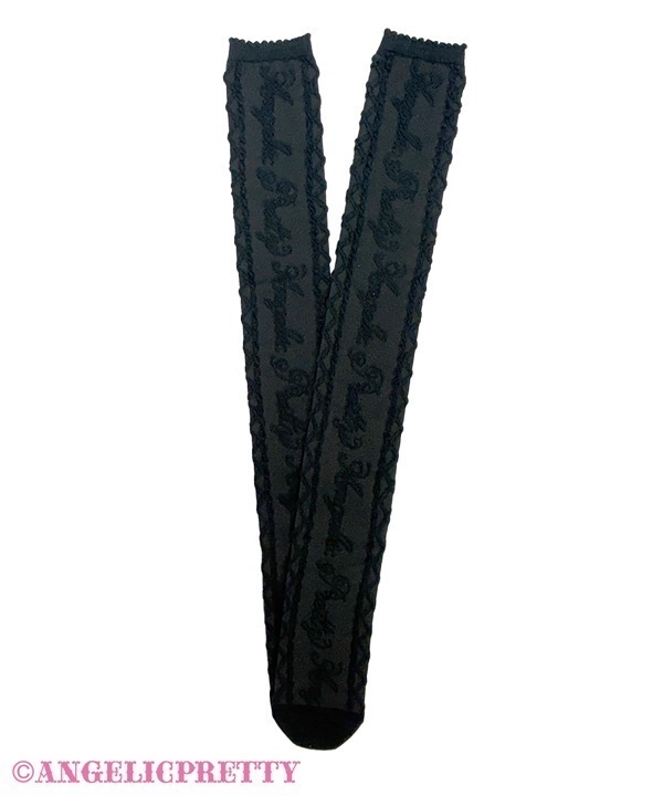 Puku Puku Logo Over Knee - Black