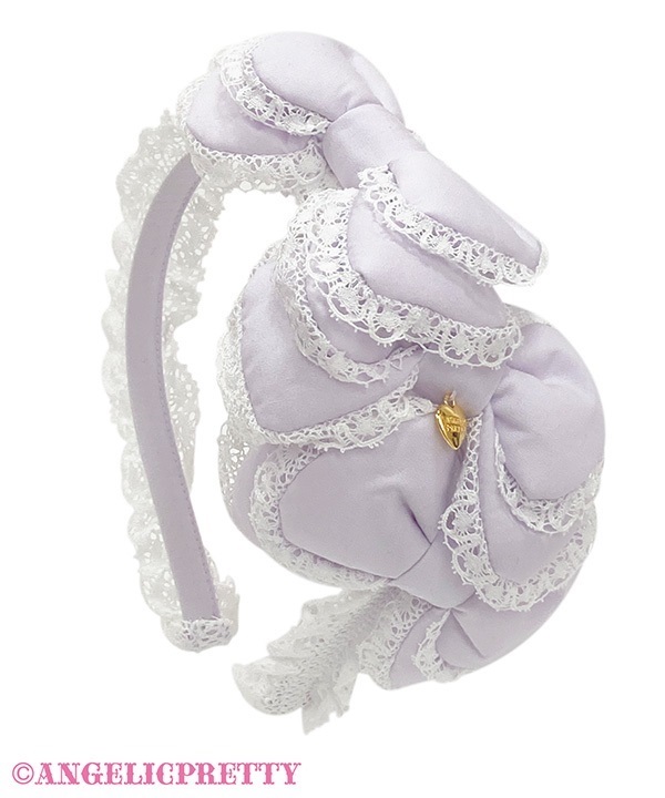 Puku Puku Triple Ribbon Headbow - Lavender