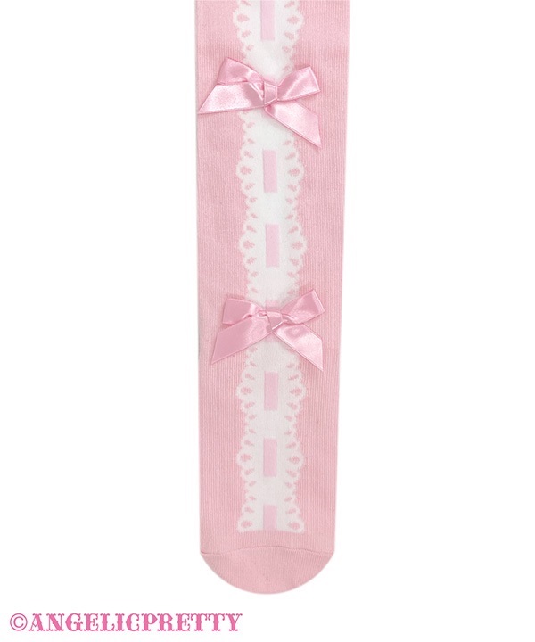 若者の大愛商品 Lace Ladder Ribbon Quartet Over [252KS05-070433 Red - Knee その他