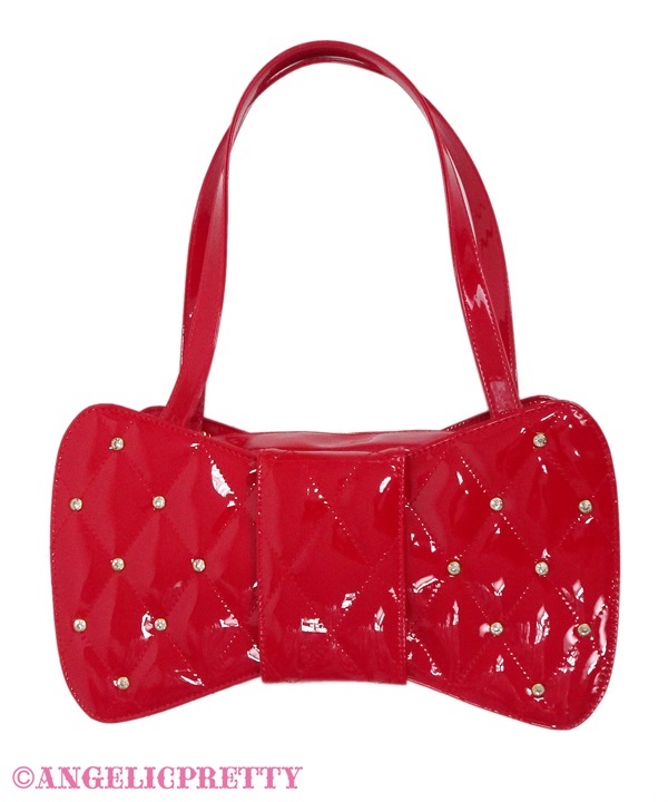 Quilting Jewel Ribbon Bag - Red