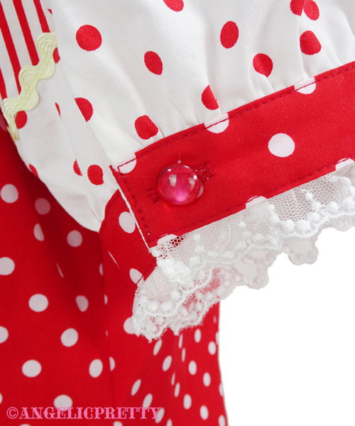 Retro Cafe Blouse - Red