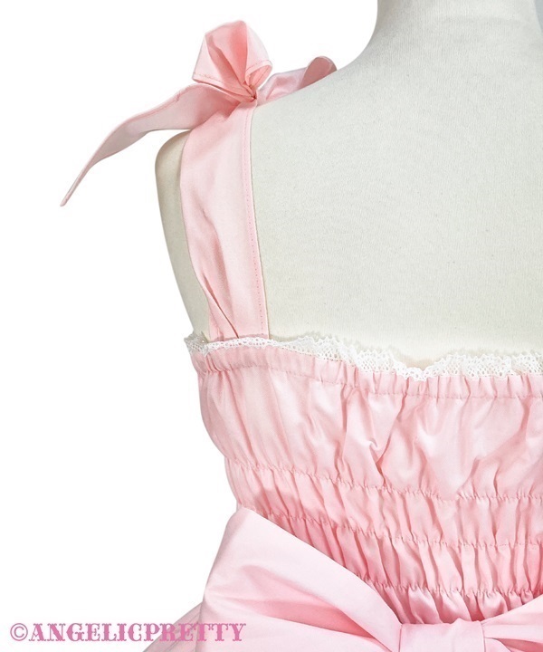 Ribbon Shirring Jumperskirt - Pink [252J07-020678-pk