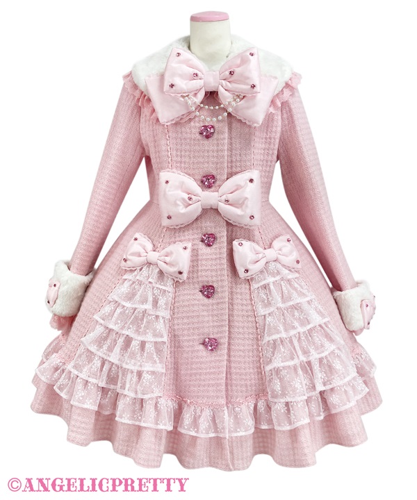 Angelic Pretty Fancy Ribbonエプロン シロxピンク Fancy Ribbon Apron by Angelic Pretty