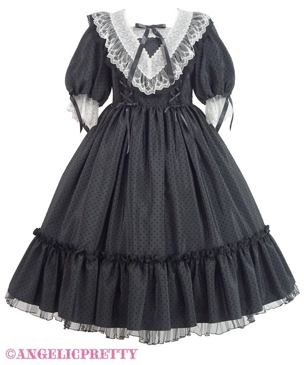 Romantic Dot One Piece - Black [232O05-030578-bk] - $440.00