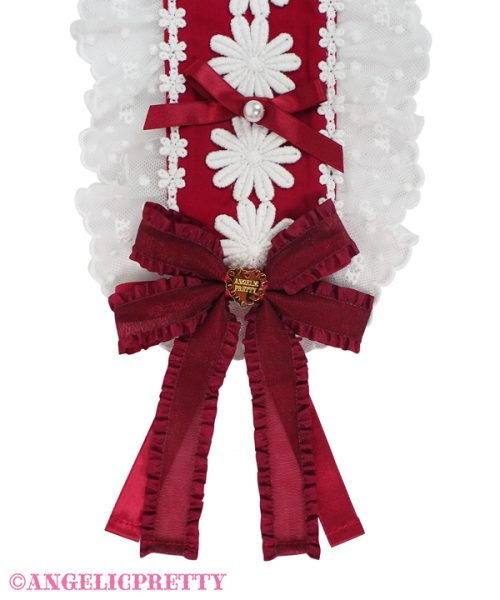 Romantic Flower Lace Headdress - Wine