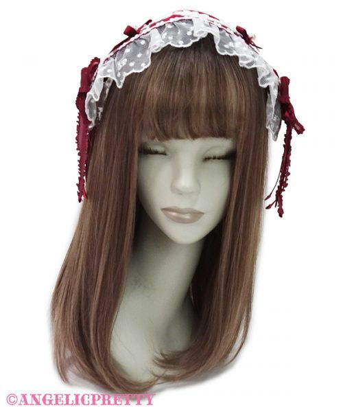 Romantic Flower Lace Headdress - Wine
