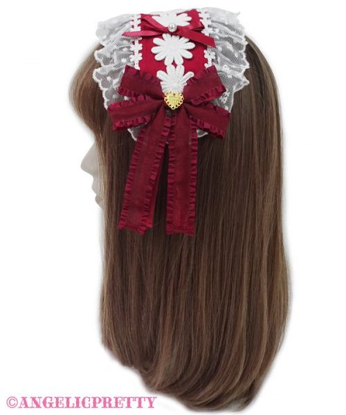 Romantic Flower Lace Headdress - Wine
