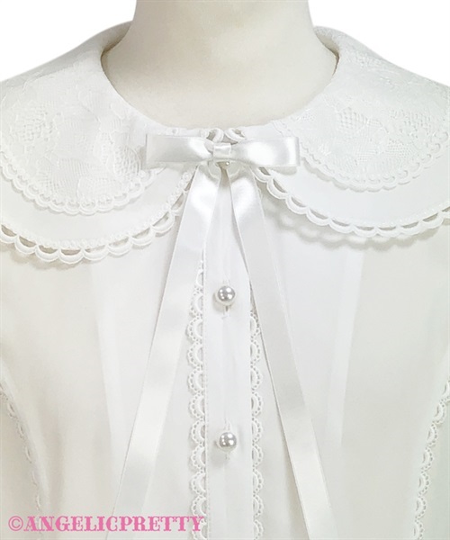 Romantic Lacy Color Blouse - White