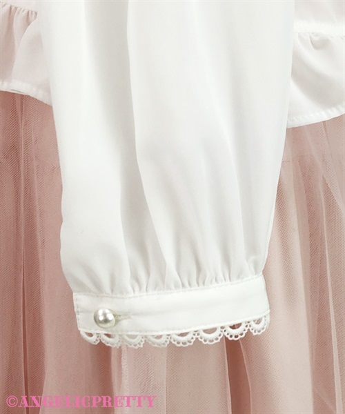 Romantic Lacy Color Blouse - White - Click Image to Close