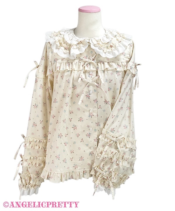 Rose Frill Blouse - Ivory
