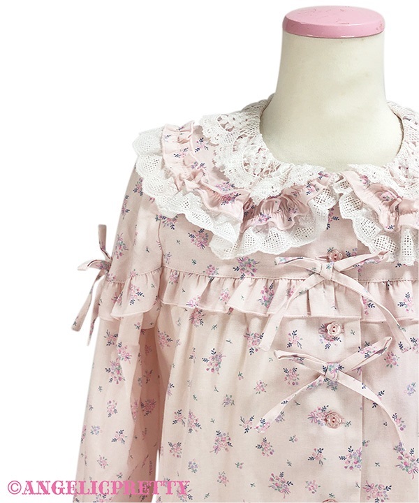 Rose Frill Blouse - Sax - Click Image to Close