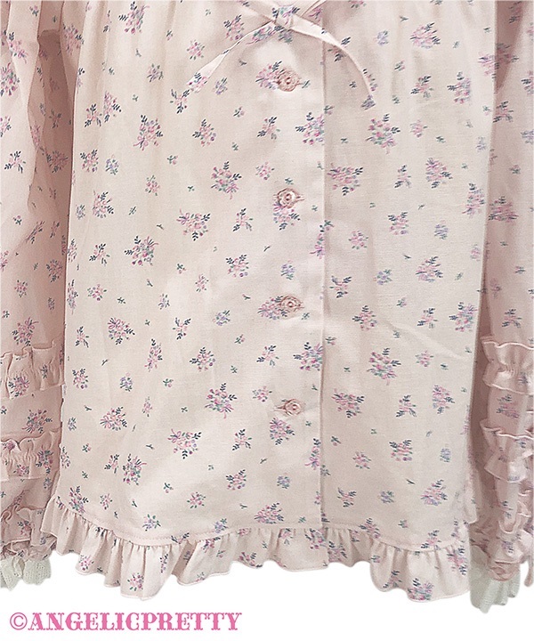 Rose Frill Blouse - Sax - Click Image to Close