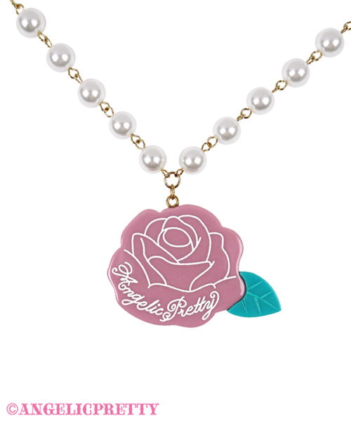 Rose Necklace - Pink